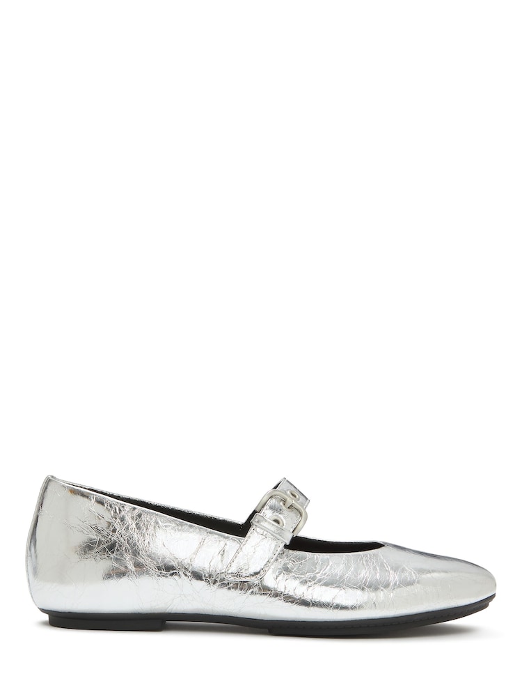 FitFlop Silver Delicato Metallic Mary Janes Shoes - Image 2 of 5