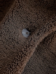 Brown Teddy Borg Long Coat - Image 6 of 6
