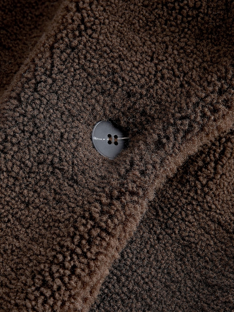 Brown Teddy Borg Long Coat - Image 6 of 6
