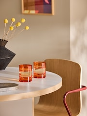 MADE.COM Orange & Yellow Juno Tumbler Glasses - Image 2 of 3