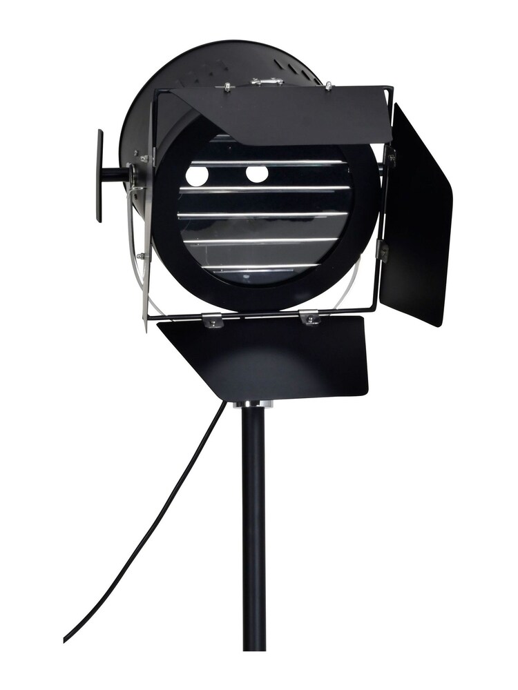 Libra Interiors Black Clarky Spotlight Tripod Floor Lamp - Image 3 of 3
