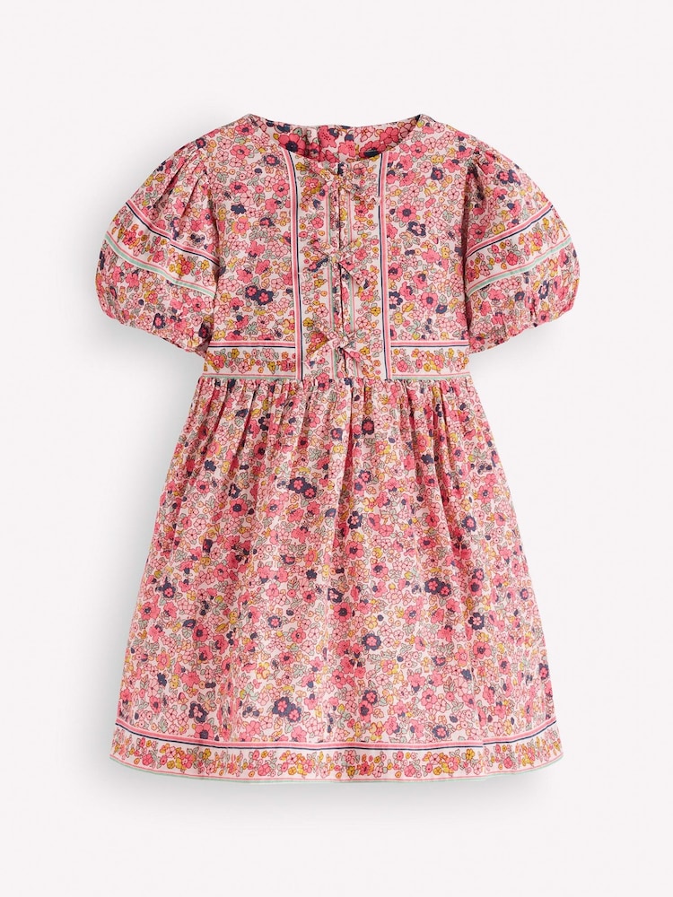 Boden Pink Bow Front Woven Dress - Image 1 of 3