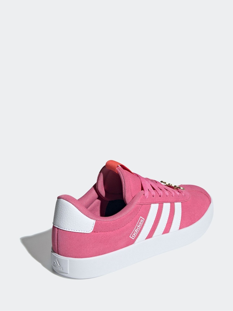 adidas Bright Pink VL Court 3.0 Trainers - Image 2 of 8