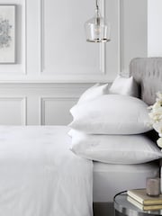 Appletree White Embroidered Trees 100% Cotton Duvet Cover Set - Image 1 of 4