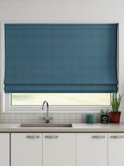 Dark Teal Green 100% Cotton Made To Measure Roman Blind - Image 1 of 3