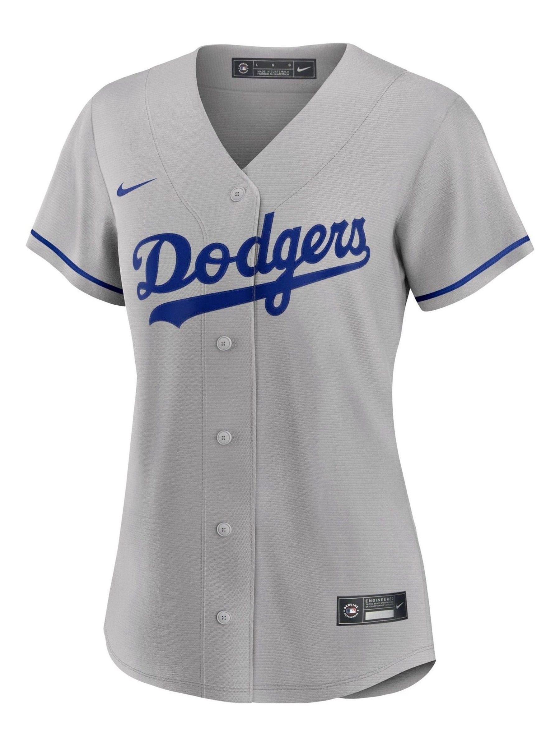 Buy Nike Grey Los Angeles Dodgers Official Replica Alternate Road Jersey Womens from Next Luxembourg