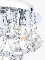 Dar Lighting Silver Fringe 4 Light Bathroom Flush Fitting Ceiling Light - Image 3 of 4