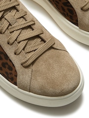 FitFlop Brown RTG Suede Leopard Lace Up Trainers - Image 4 of 4