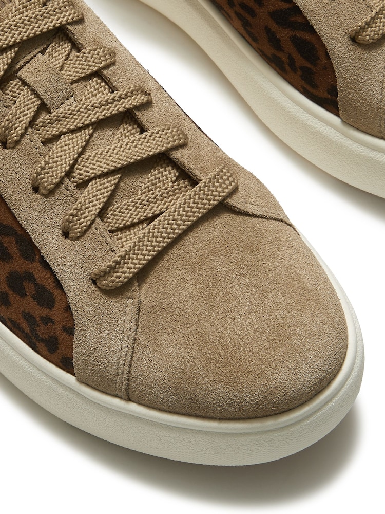 FitFlop Brown RTG Suede Leopard Lace Up Trainers - Image 4 of 4 FitFlop Brown RTG Suede Leopard Lace Up Trainers - Image 4 of 4