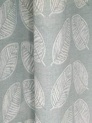 Cortinas Fusion Delft Leaf Print Ilhós 100% Algodão - Imagem 2 de 3