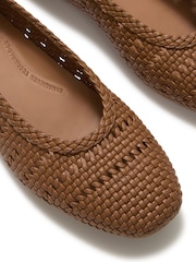 FitFlop Brown Delicato Woven Ballerinas - Image 5 of 5