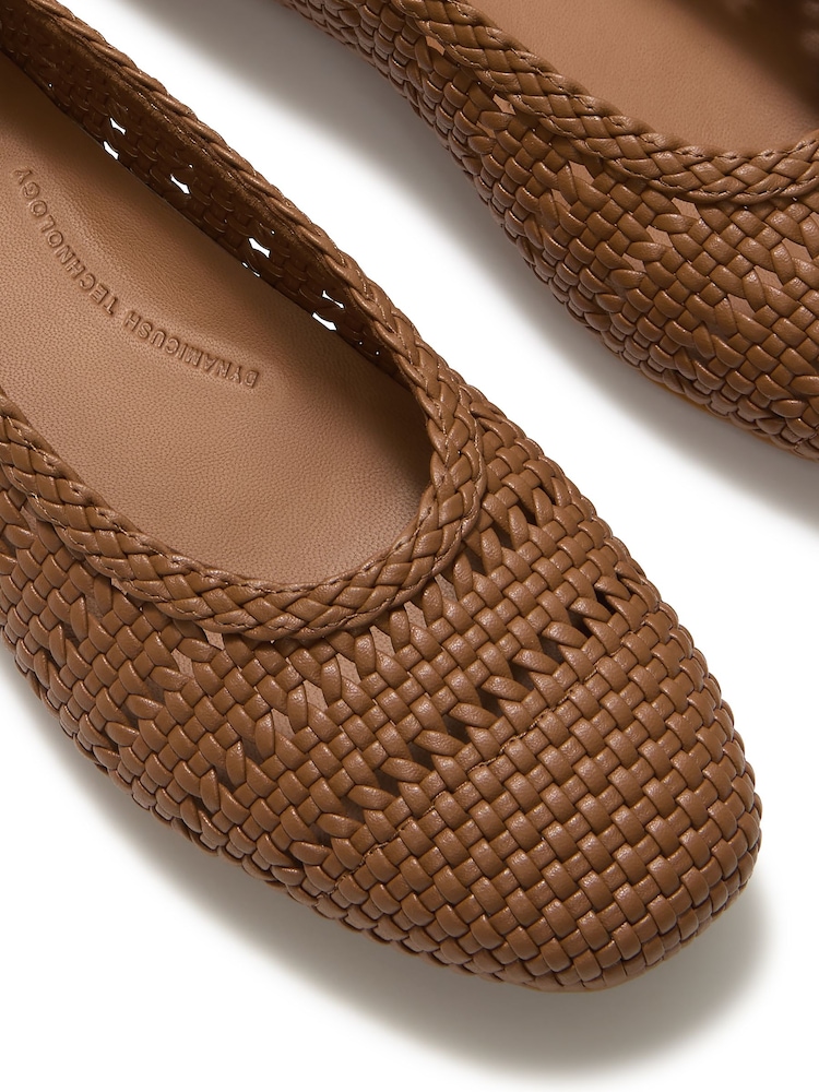 FitFlop Brown Delicato Woven Ballerinas - Image 5 of 5