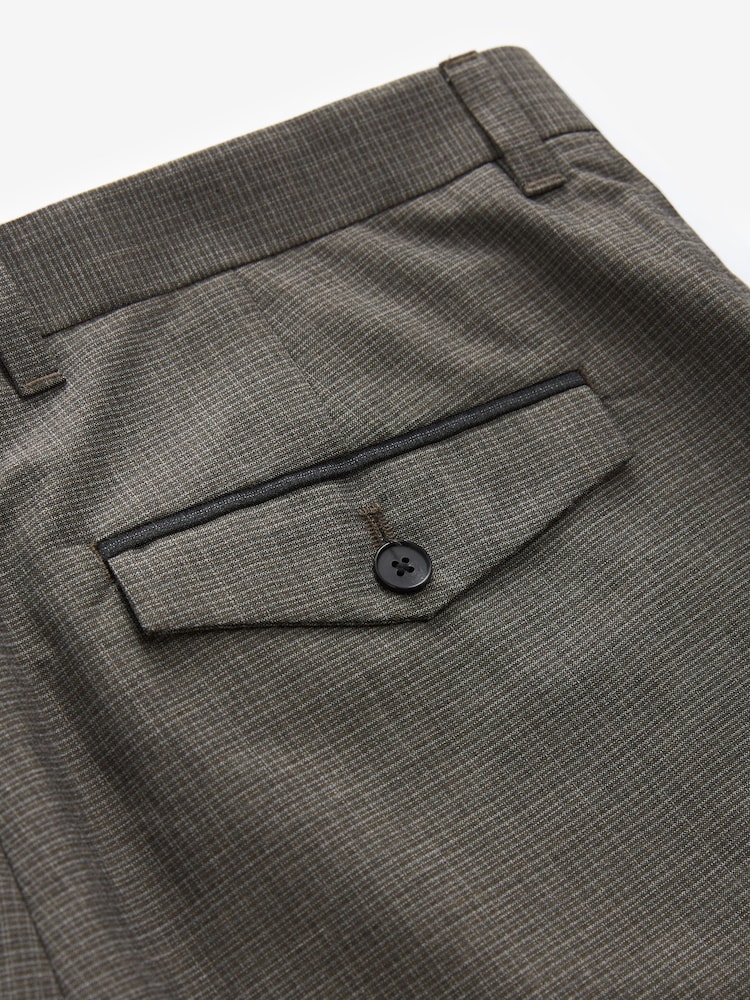 Neutral Regular Fit Textured Smart Trousers - Image 8 of 8