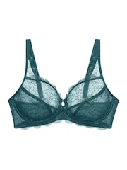 Triumph Teal Green Non Padded Amourette Sparkle Wired Bra - Image 5 of 5