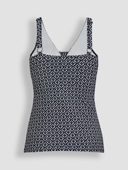 JoJo Maman Bébé Navy Blue Batik Print V-Neck Batik Maternity Tankini Set - Image 5 of 6