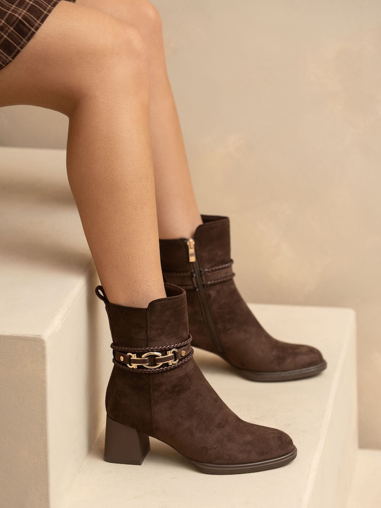 Lunar Brown Zula Brown Ankle Boots - Image 2 of 9 Lunar Brown Zula Brown Ankle Boots - Image 2 of 9