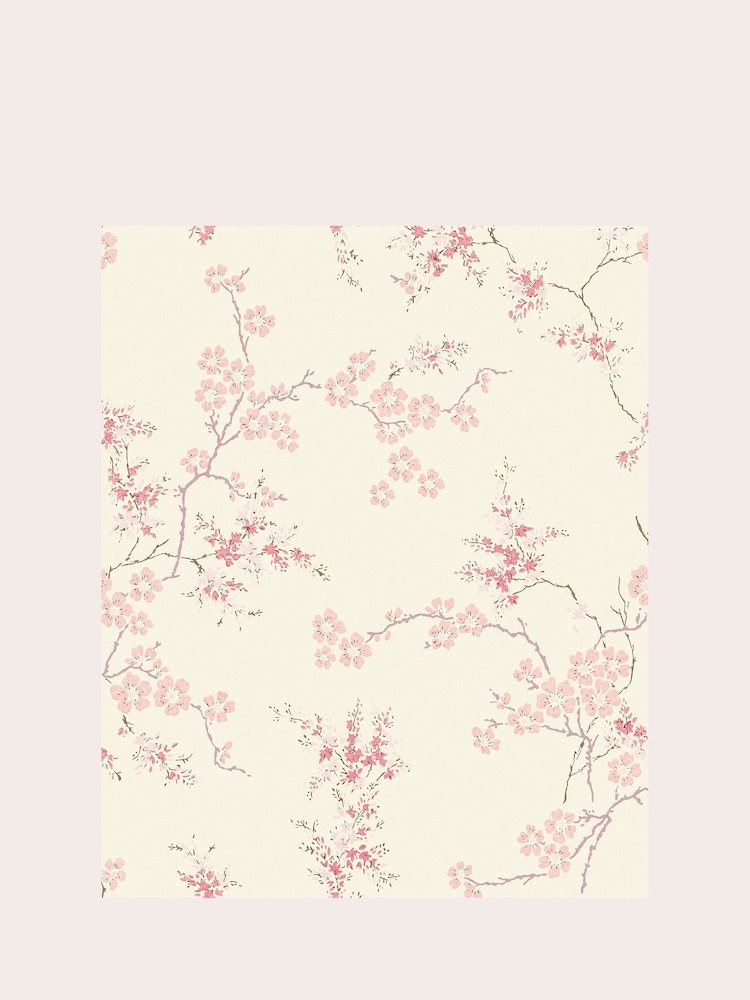 Laura Ashley Blush Oriental Blossom A4 Wallpaper Sample - Image 2 of 2