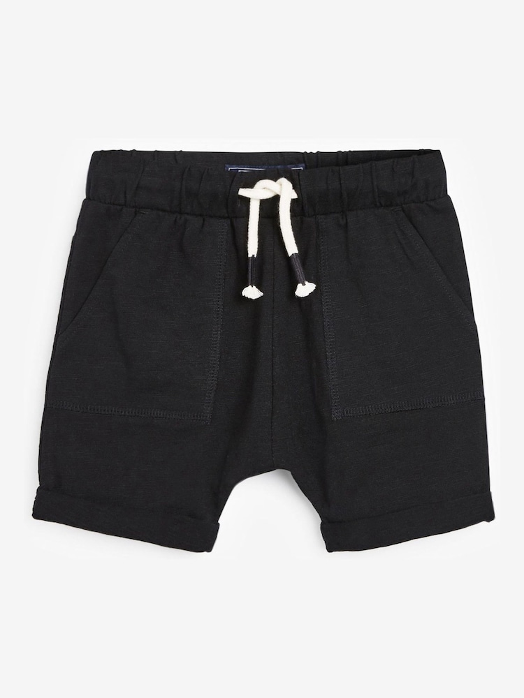 Navy/Grey/Black Lightweight Jersey Shorts 3 Pack (3mths-7yrs) - Image 4 of 5