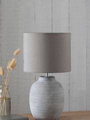 Grey Fairford Small Table Lamp - Image 2 of 6