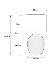 Grey Fairford Small Table Lamp - Image 4 of 6