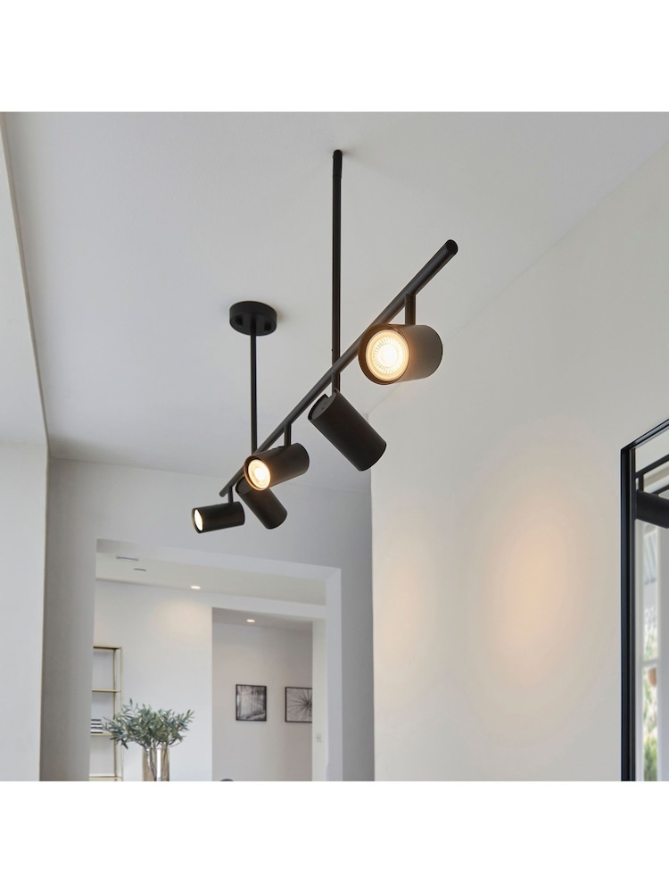 Gallery Home Black Erie 5 Bulb Ceiling Light - Image 1 of 3