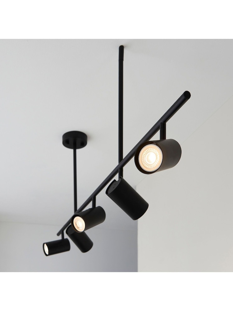 Gallery Home Black Erie 5 Bulb Ceiling Light - Image 2 of 3
