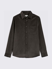 Verde oliva oscuro - Sobrecamisa de pana de mezcla de algodón de MOSS - Imagen 4 de 4