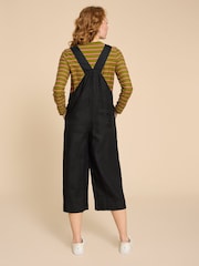 White Stuff Black Viola 100% Linen Dungaree - Image 2 of 7