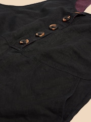 White Stuff Black Viola 100% Linen Dungaree - Image 7 of 7