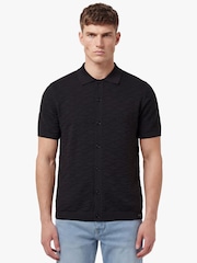 Luke 1977 Black Knitted Shirt - Image 1 of 6