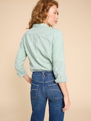 White Stuff Green Cotton Sophie Shirt - Image 2 of 7