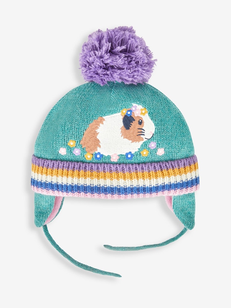 JoJo Maman Bébé Mädchen Mütze mit gesticktem Meerschweinchen - Bild 1 von 2 JoJo Maman Bébé Mädchen Mütze mit gesticktem Meerschweinchen - Bild 1 von 2