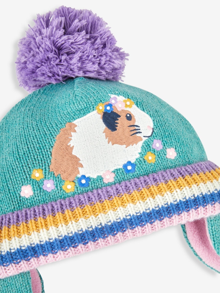 JoJo Maman Bébé Mädchen Mütze mit gesticktem Meerschweinchen - Bild 2 von 2 JoJo Maman Bébé Mädchen Mütze mit gesticktem Meerschweinchen - Bild 2 von 2