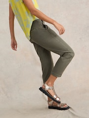 White Stuff Green Twister Chino Trousers With Linen - Image 2 of 7
