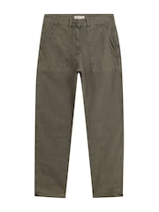 White Stuff Green Twister Chino Trousers With Linen - Image 5 of 7