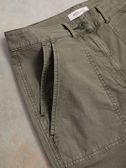 White Stuff Green Twister Chino Trousers With Linen - Image 7 of 7