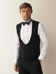 Black Regular Fit Waistcoat - Image 1 of 9
