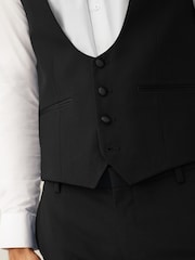Black Regular Fit Waistcoat - Image 3 of 9