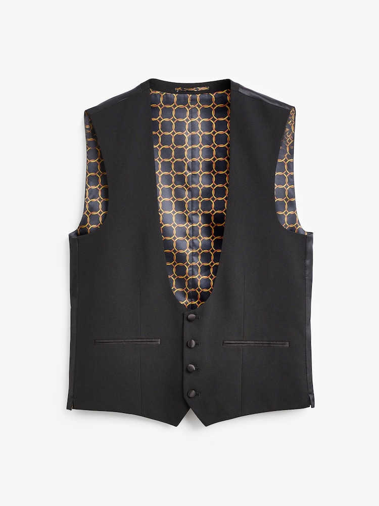 Black Regular Fit Waistcoat - Image 9 of 9