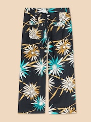 White Stuff Brown/Black Linen Blend Harper Trousers - Image 6 of 7