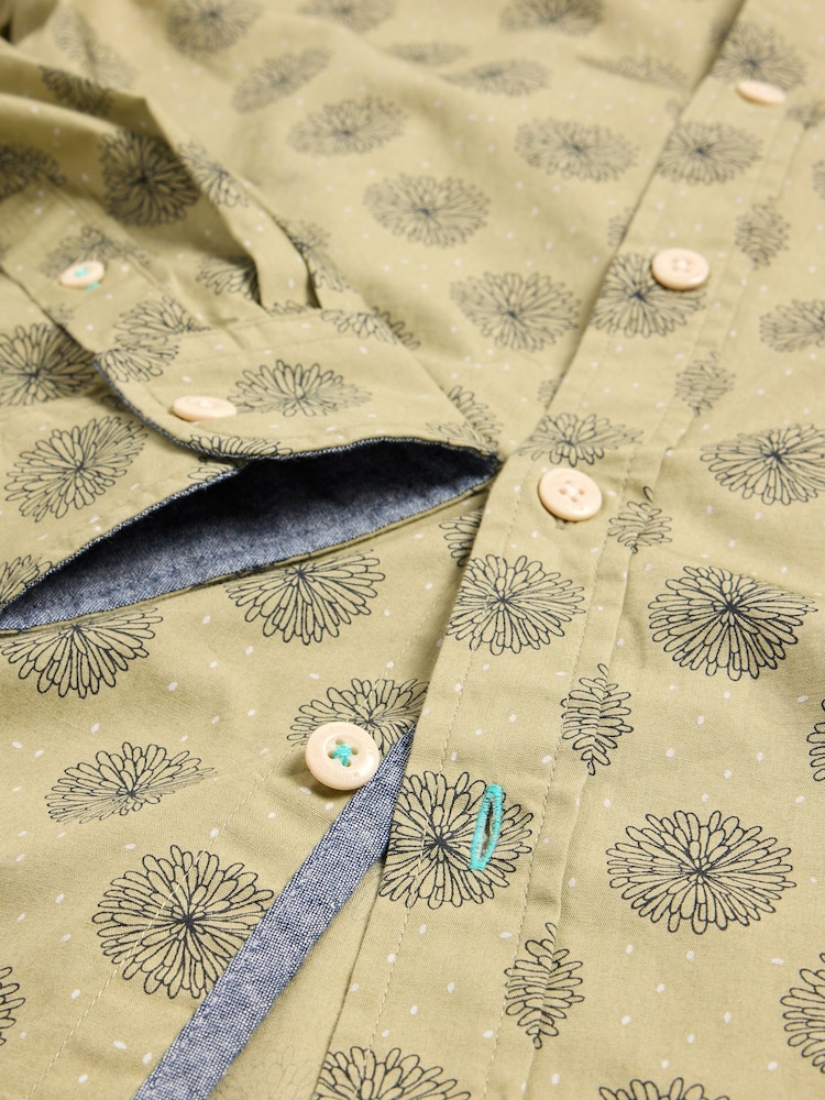 White Stuff Green Daisy Floral Printed Shirt - Image 7 of 7 White Stuff Green Daisy Floral Printed Shirt - Image 7 of 7