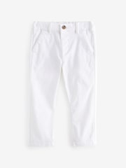 Blanc - Pantalon chino extensible (3mths-7yrs) - Image 1 de 3