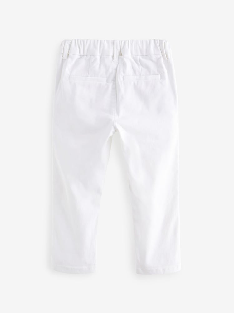 Blanc - Pantalon chino extensible (3mths-7yrs) - Image 2 de 3
