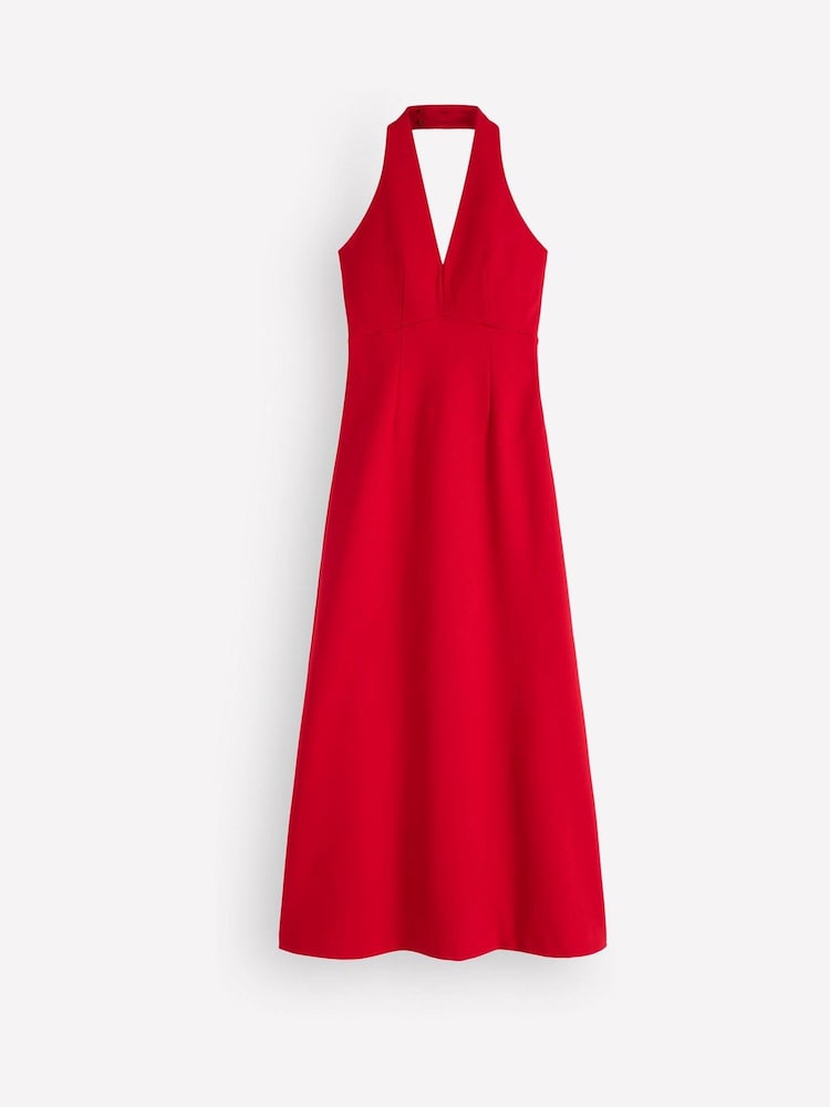 Boden Red Halter Neck Jersey Maxi Dress - Image 5 of 5