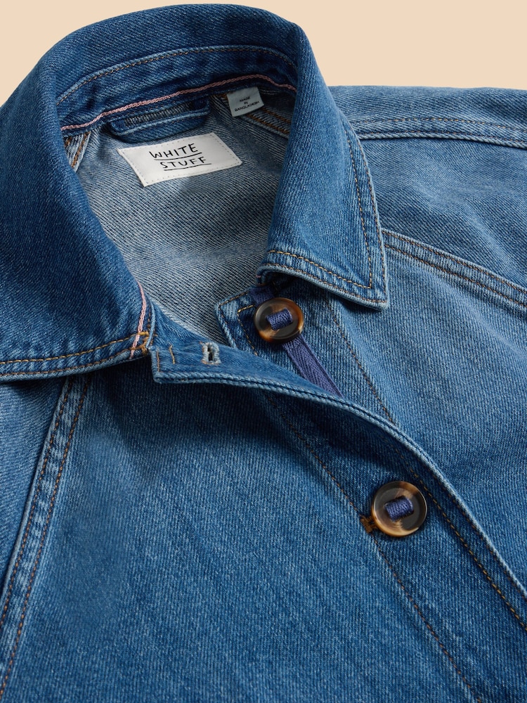 White Stuff Blue Eden Denim Jacket - Image 8 of 8