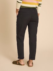 White Stuff Black Twister Chino Trousers With Linen - Image 2 of 7
