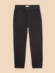 White Stuff Black Twister Chino Trousers With Linen - Image 5 of 7