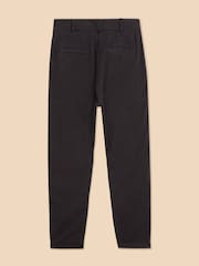 White Stuff Black Twister Chino Trousers With Linen - Image 6 of 7