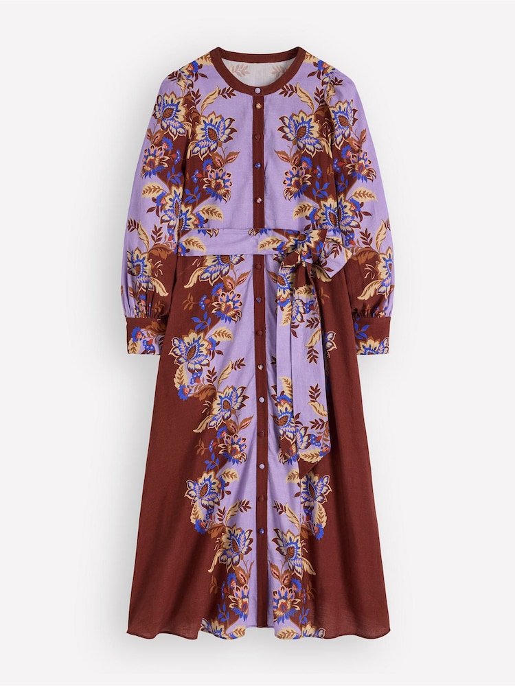 Boden Purple Blouson Sleeve Occasion Dress - Image 3 of 3 Boden Purple Blouson Sleeve Occasion Dress - Image 3 of 3