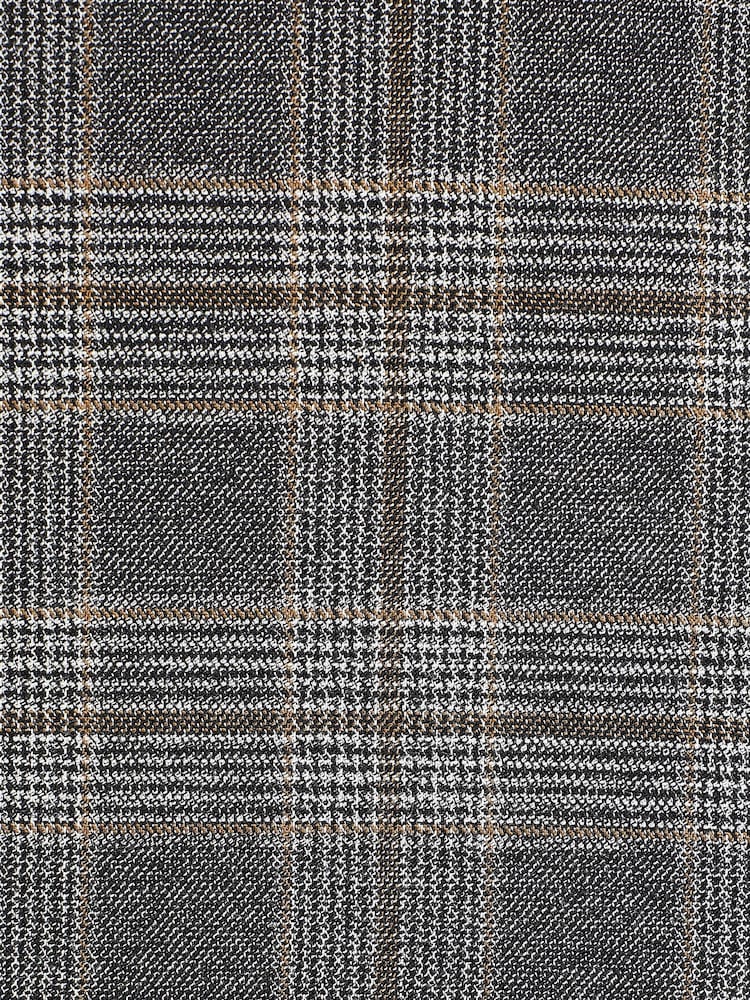 Grey Skinny Fit Trimmed Check Suit: Trousers - Image 7 of 7